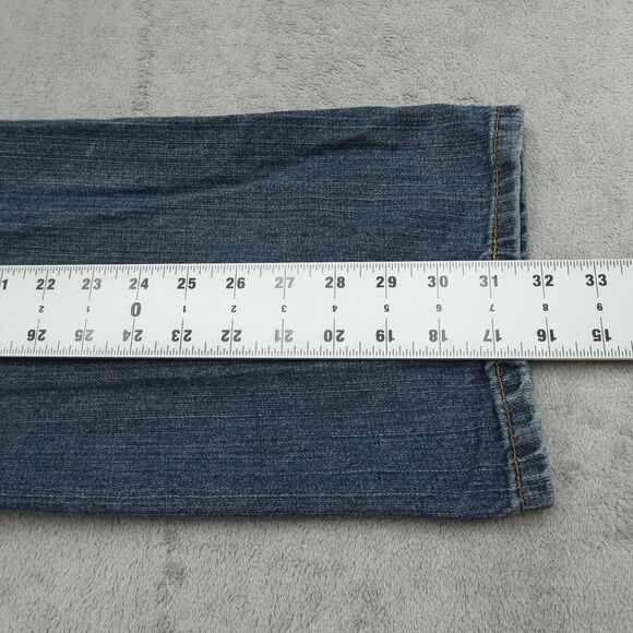 Levi's 505 Jeans Mens Size 38x32 Blue Regular Straight Rigid Denim Pants Stained - Picture 5 of 16